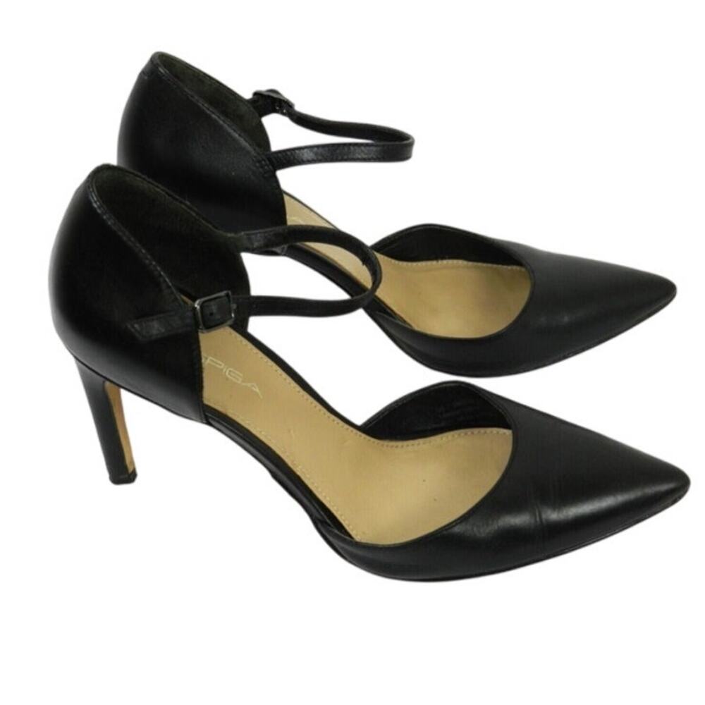 Via Spiga | Size 8 Black Pointed Toe Spike Slingback Heel